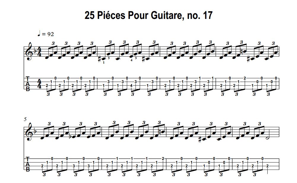 25 Pieces for Guitar, no. 17 ♪ Little Ukulele ♫